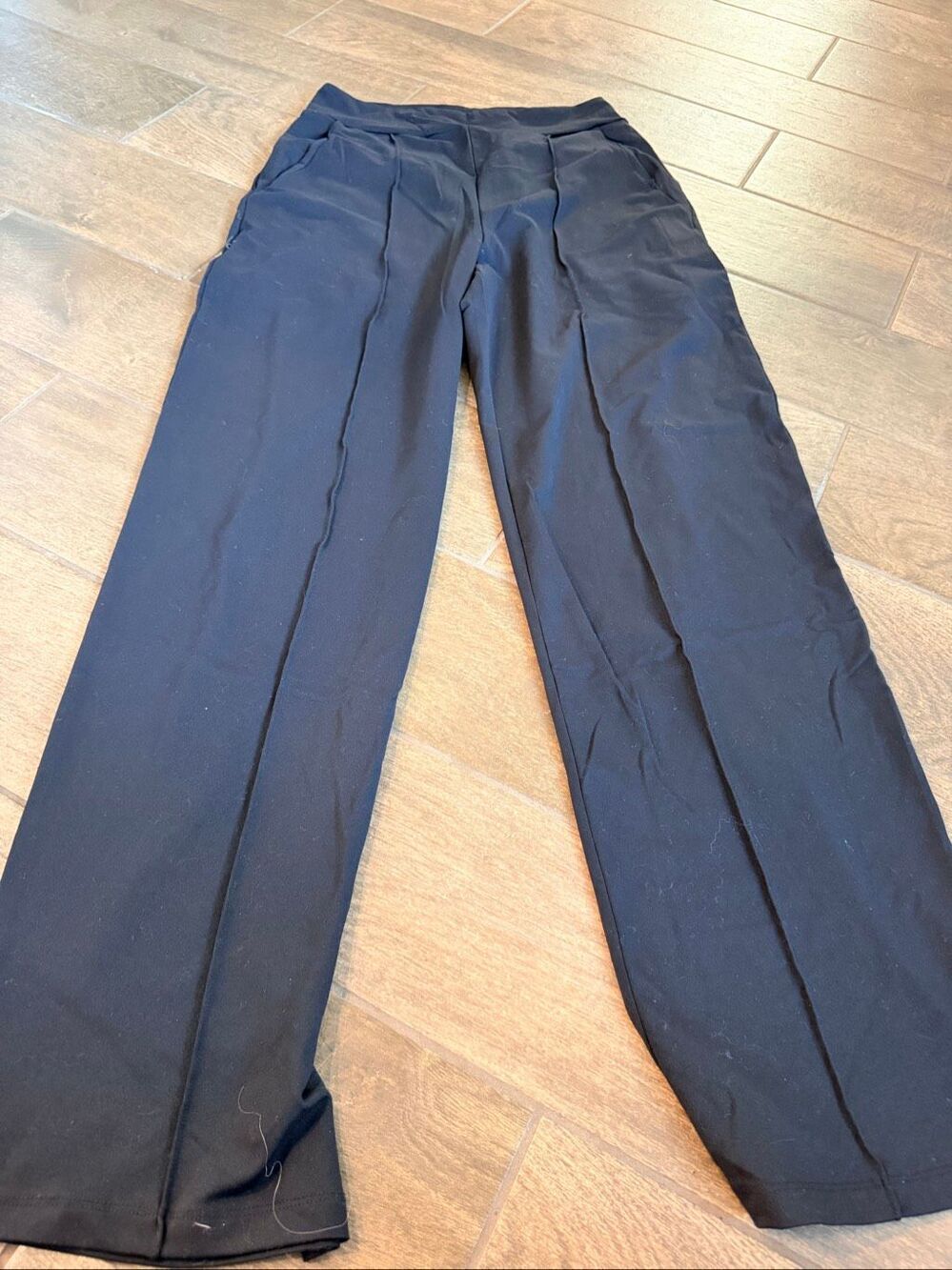 Susana Monaco Wide Leg Pants Black High Rise Dressy Pull On Trousers Size S